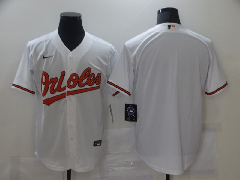 Men's Baltimore Orioles White Home Blank Jersey